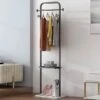 66" Modern Freestanding Rail Cloth Rack With Marble Base 2 66" Modern Freestanding Rail Cloth Rack With Marble Base -Best Furniture Store 0477c67bbaf746c29b4bf6306b77eeef