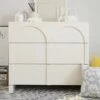 Japandi Cream White Dresser Nordic Arch Chest Of 3 Drawers Storage Cabinet -Best Furniture Store 336b0e18cd4a7aa89b2ec7629af6224d
