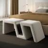 Modern White Velvet Bedroom Storage Bench Upholstered Long Bed End Bench -Best Furniture Store 3842459c5b10a758ba330d3da1d28854