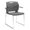 Sled Base Stack Chair With Arms -Best Furniture Store 6710 PLT Reg