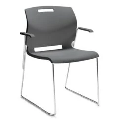 Sled Base Stack Chair With Arms
