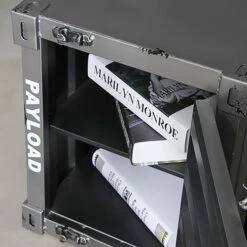 Ctainer Industrial Nightstand End Table With Storage Shelf Bedroom With Metal Frame -Best Furniture Store 68d44302e73e41a192b71355fc4d864f