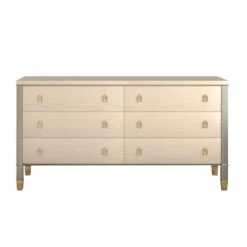 Minimalist Champagne Dresser Chest Of 6 Drawers Cabinet In Gold -Best Furniture Store 95ecb5553ce946178a1865b06dcf342c