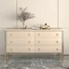 Minimalist Champagne Dresser Chest Of 6 Drawers Cabinet In Gold -Best Furniture Store 978c999f1f6d40cf8041e4f8cb13c059