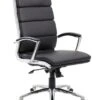 Crofton Faux Leather High Back Chair With Adjustable Seat And Tilt -Best Furniture Store BOC B9471 BK new