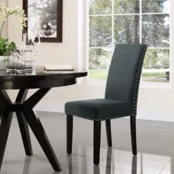 Parcel Fabric Dining Chair 26 Parcel Fabric Dining Chair -Best Furniture Store EEI 1384 GRY 4
