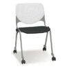 Figo Stack Chair With Fabric Or Polyurethane Seat And Casters -Best Furniture Store KFI 51709 s7