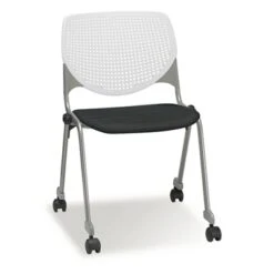 Figo Stack Chair With Fabric Or Polyurethane Seat And Casters