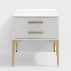 Modern White Nightstand Glossy 2-Drawer Classic Bedside Cabinet High Legs 9 Modern White Nightstand Glossy 2-Drawer Classic Bedside Cabinet High Legs -Best Furniture Store L3D446S265ENDP4NXG5YUWFOWOLUF3P3XK888 1000x1000