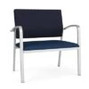 Newport Bariatric Guest Chair With Fabric Back And Antimicrobial Vinyl Seat -Best Furniture Store LES 76036 1 Navy Imperial Blue Silver Main