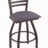 Faux Leather Or Wood Big & Tall Stool W/Back - 25"H Swivel Seat -Best Furniture Store X410PWReiBay