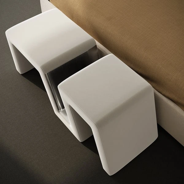 Modern White Velvet Bedroom Storage Bench Upholstered Long Bed End Bench 6 Modern White Velvet Bedroom Storage Bench Upholstered Long Bed End Bench - Image 4
