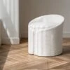 Modern White Round Lamb Wool Vanity Stool With Backrest -Best Furniture Store baf0133f513d48a390f94244992ffc9f